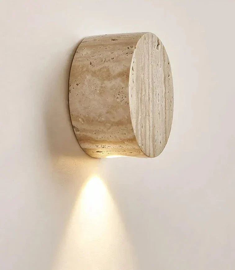 AuraStone - Natural Travertine Sconce
