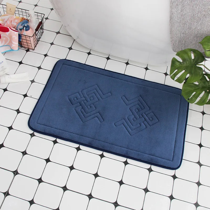 Cobblestone Embossed Non-Slip Bath Mat for Bathroom