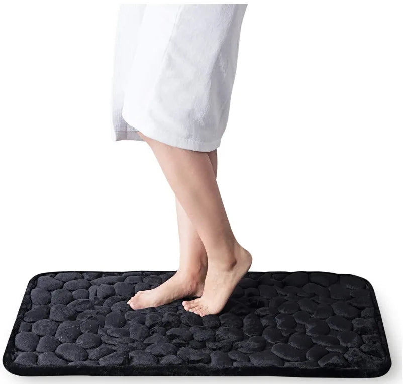 Cobblestone Embossed Non-Slip Bath Mat for Bathroom