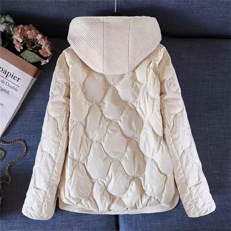 Nina Hooded Winter Parka Jacket - 2024 Thick Cotton Padded Coat for Women
