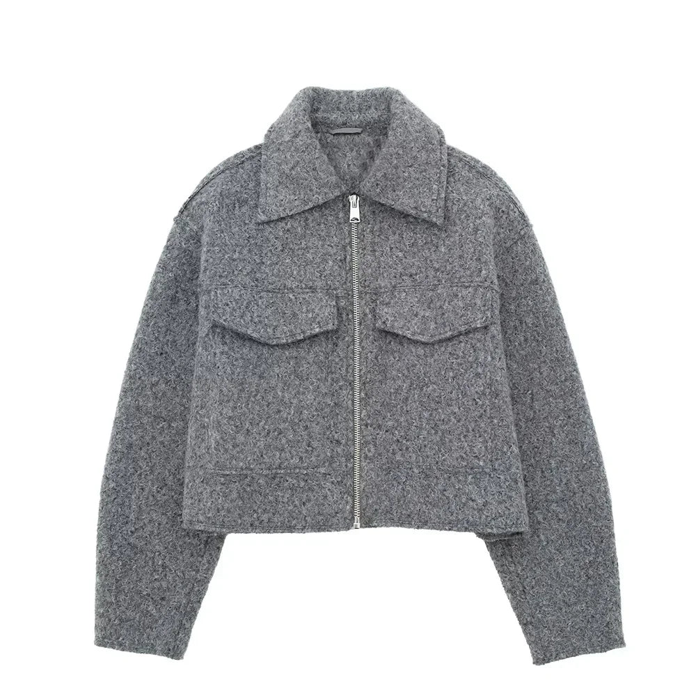 Willshela: Front Zipper Jacket