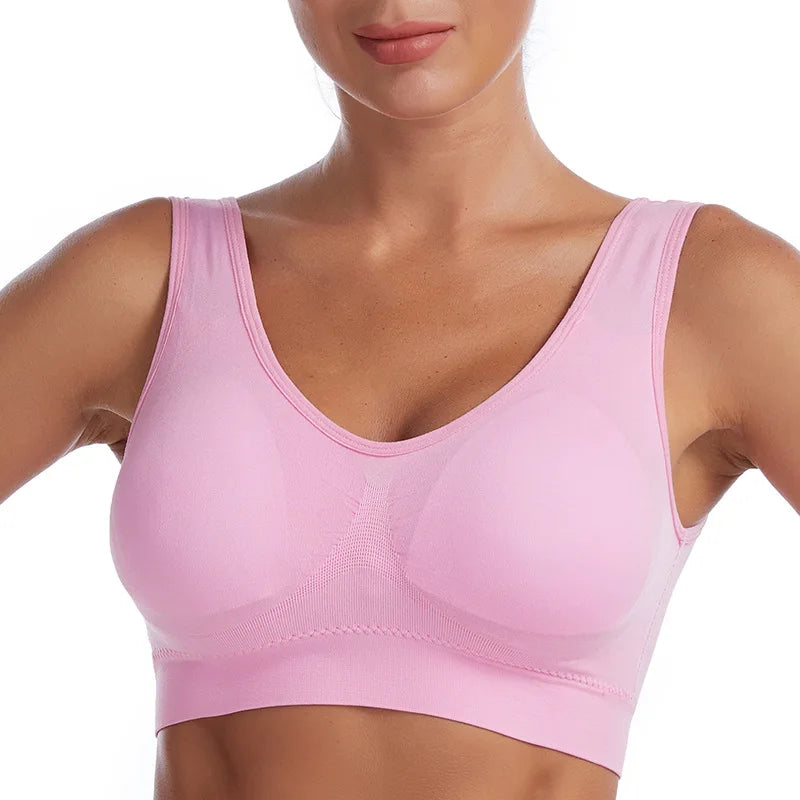 Wire-Free & Seamless Padded Bralette with side-coverage and anti-sagging