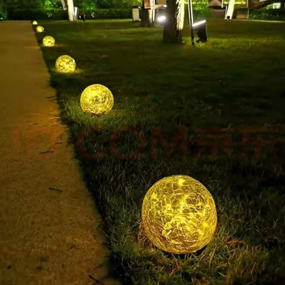 Elegant Solar Garden Lamp - Automatic Outdoor Lights with Crystal Design