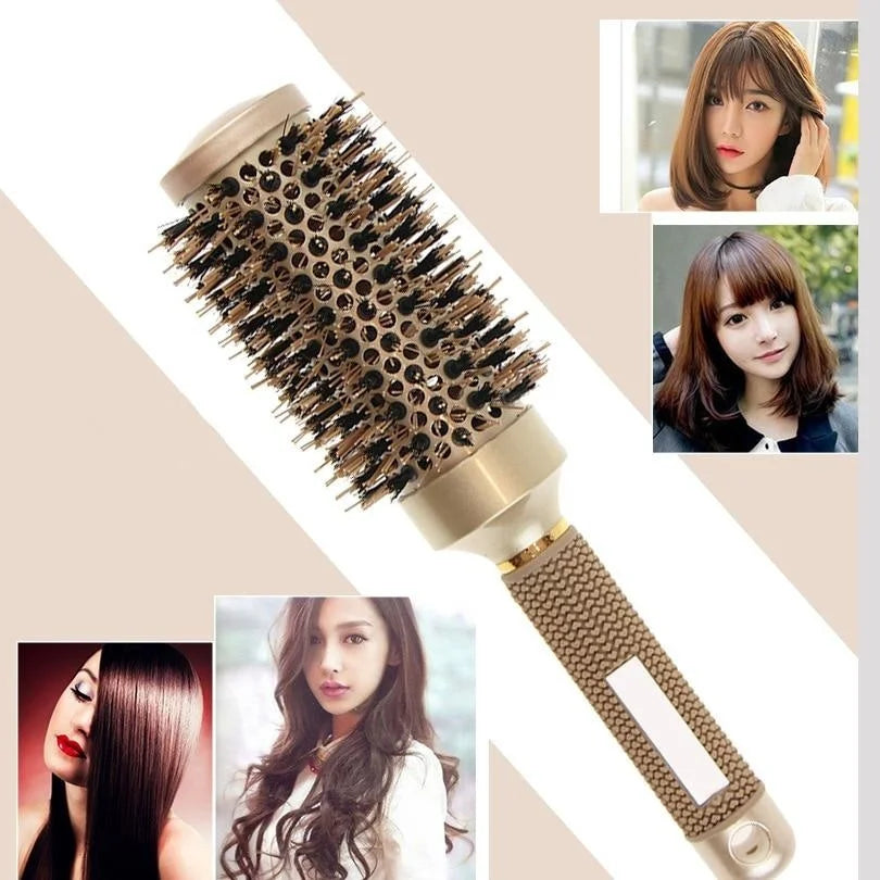 BlowOut Pro - Ionic Boar Bristle Round Hairbrush Set for Salon-Quality Styling