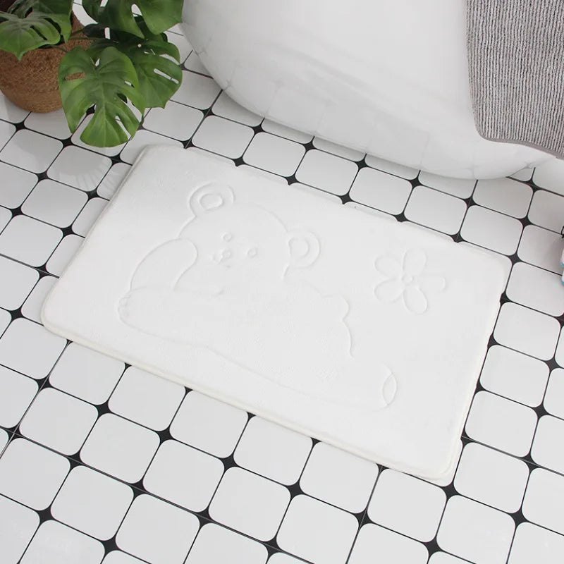 Cobblestone Embossed Non-Slip Bath Mat for Bathroom