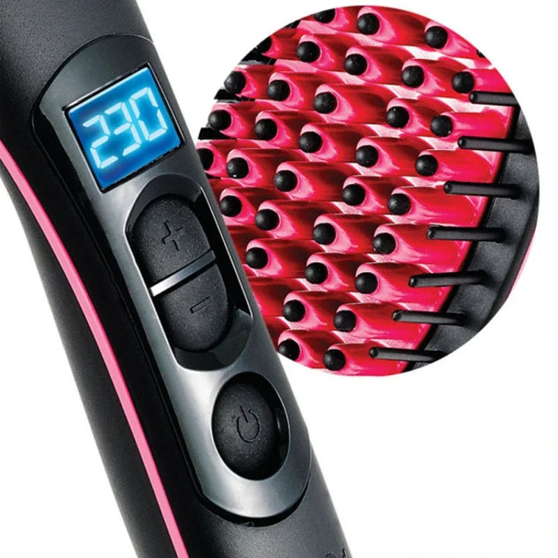 GlamComb - Electric Heated Straightener Brush