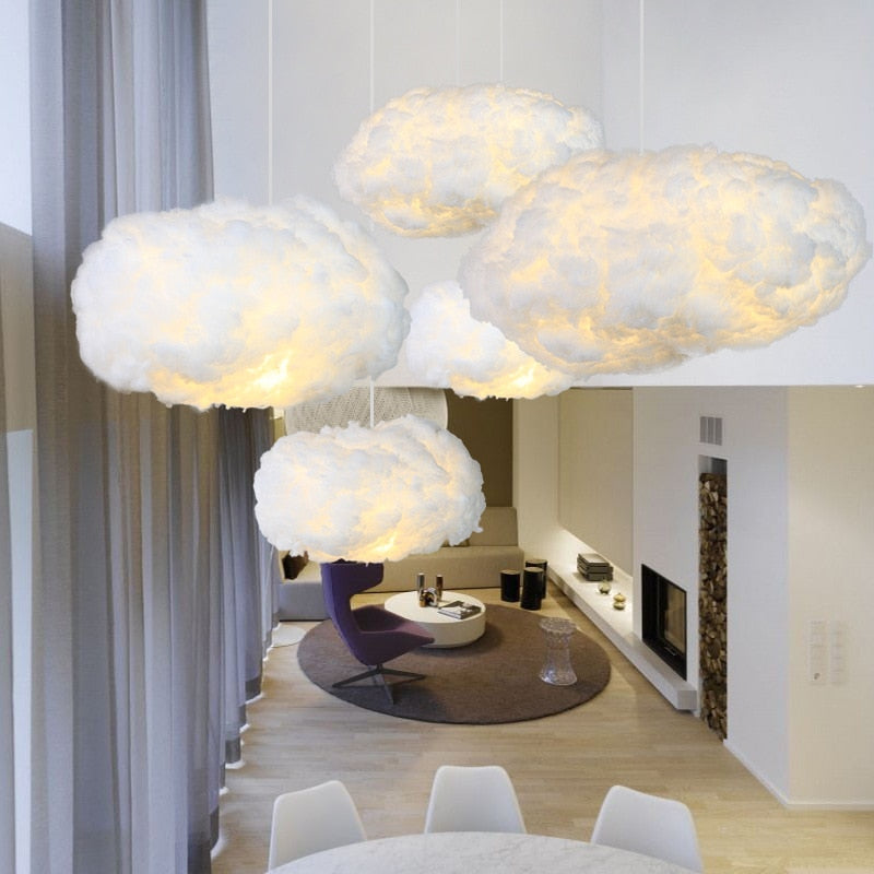 Thelittleesse™ Cloud Pendant Light – Soft Sculptural Ceiling Fixture in Cotton & Cloth