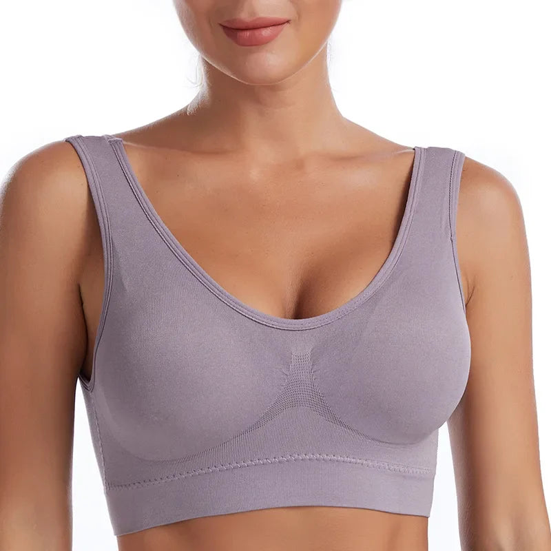 Wire-Free & Seamless Padded Bralette with side-coverage and anti-sagging