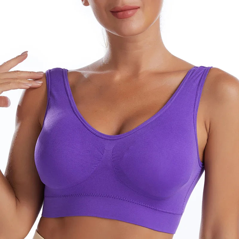 Wire-Free & Seamless Padded Bralette with side-coverage and anti-sagging