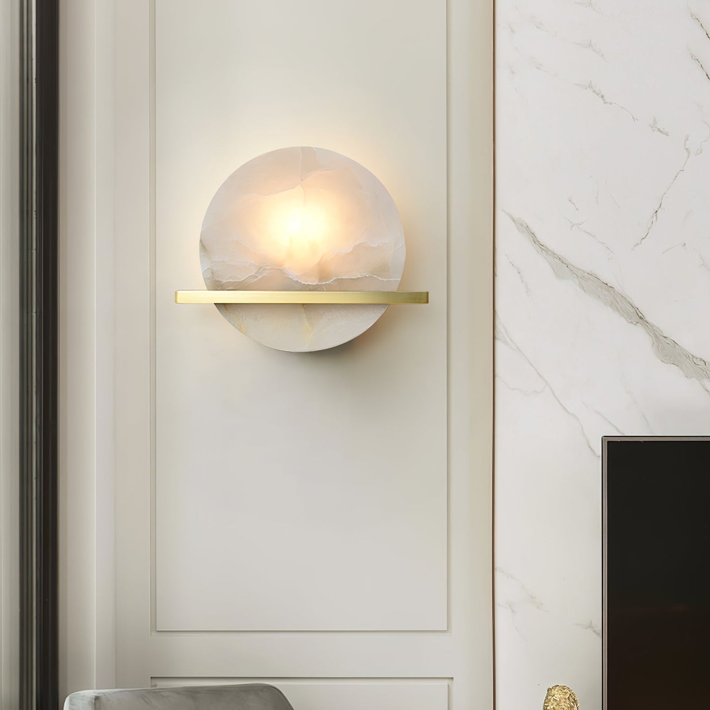 MarbleAura – Luxurious Marble Wall Lamp for Classic Style