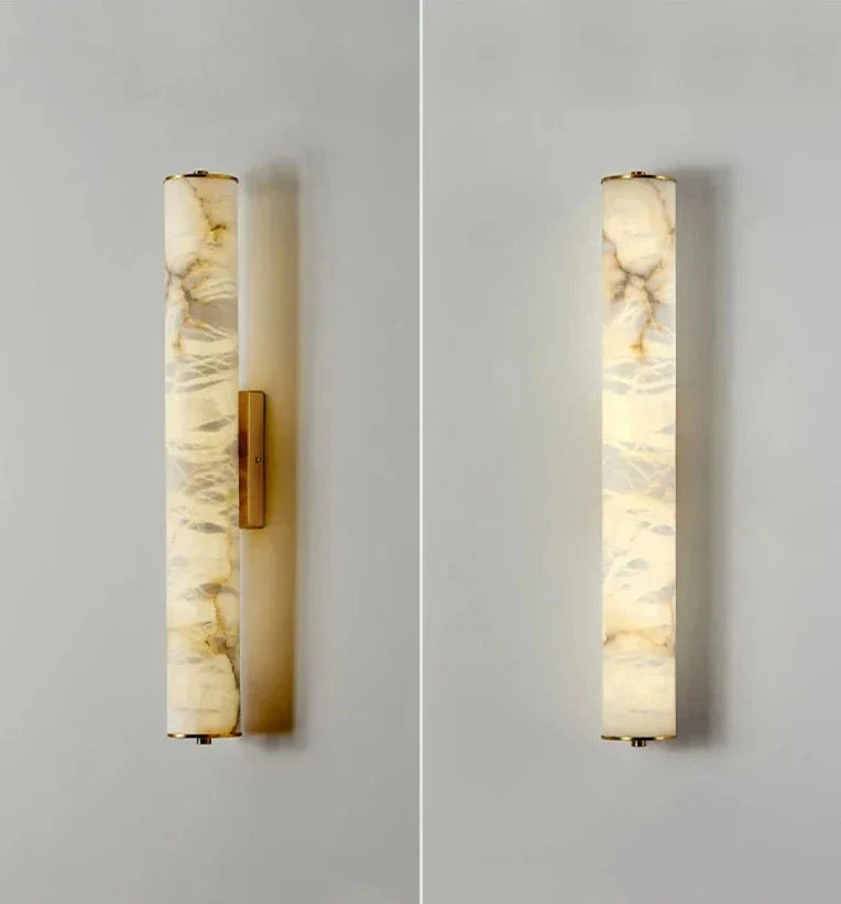 OpalAura - Elegant Marble Wall Lamp