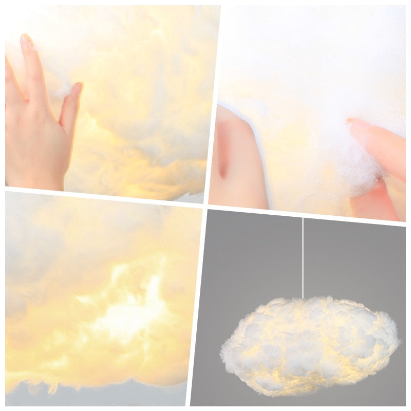 Thelittleesse™ Cloud Pendant Light – Soft Sculptural Ceiling Fixture in Cotton & Cloth
