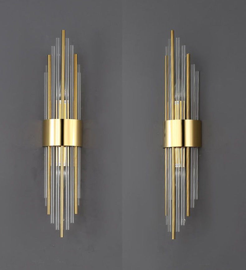 RadiantCrown – Gold Crystal Wall Lamp with Durable Build