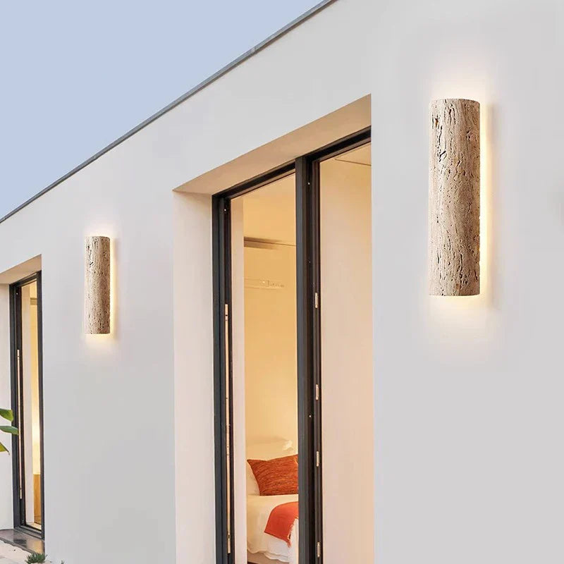 TravertineLume – Weatherproof Wall Lamp