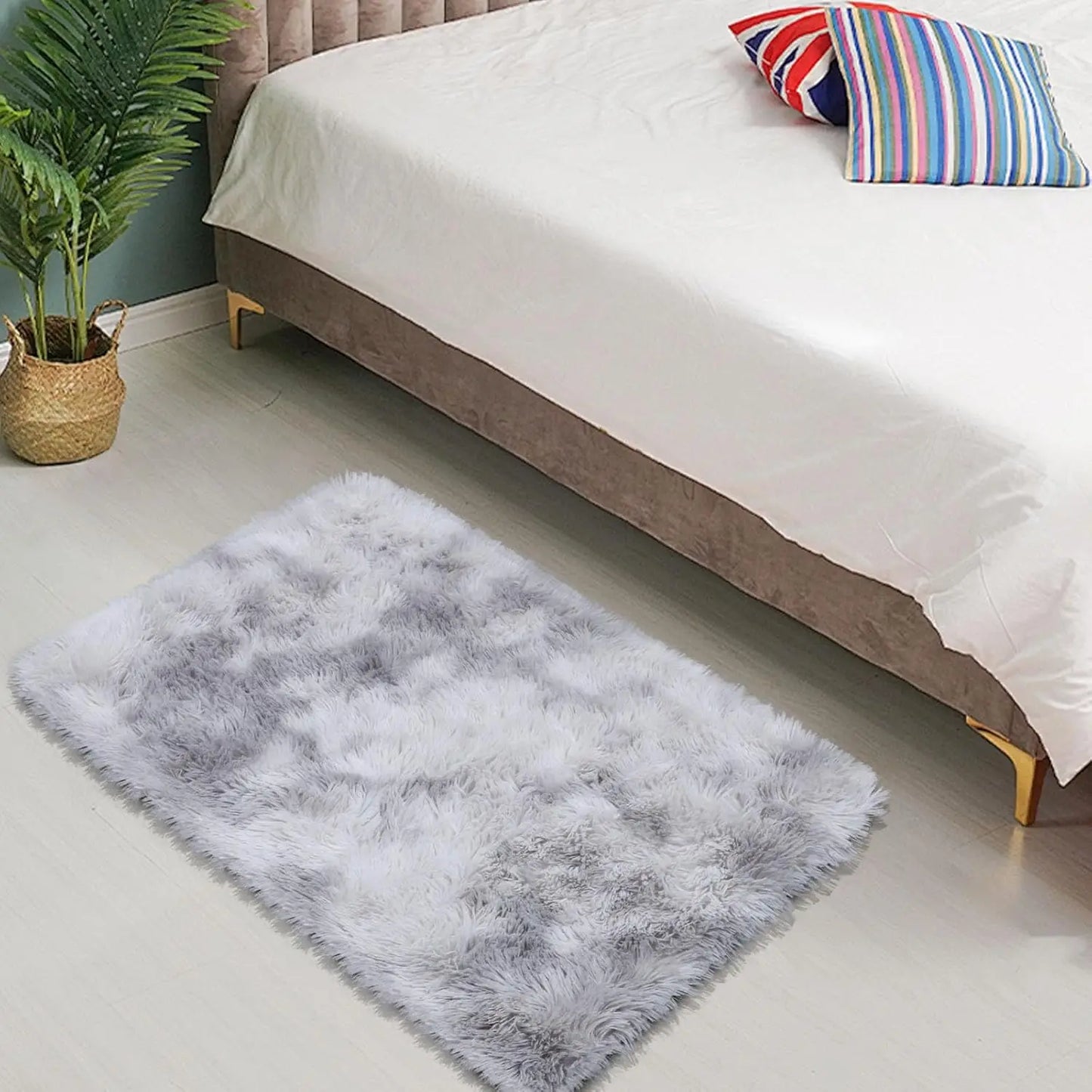 VIKAMA Simple Ins Style Silk Wool Floor Carpet Soft Comfortable Warm Cloakroom Bedroom Living Room Carpet Sofa Cushion Rugs