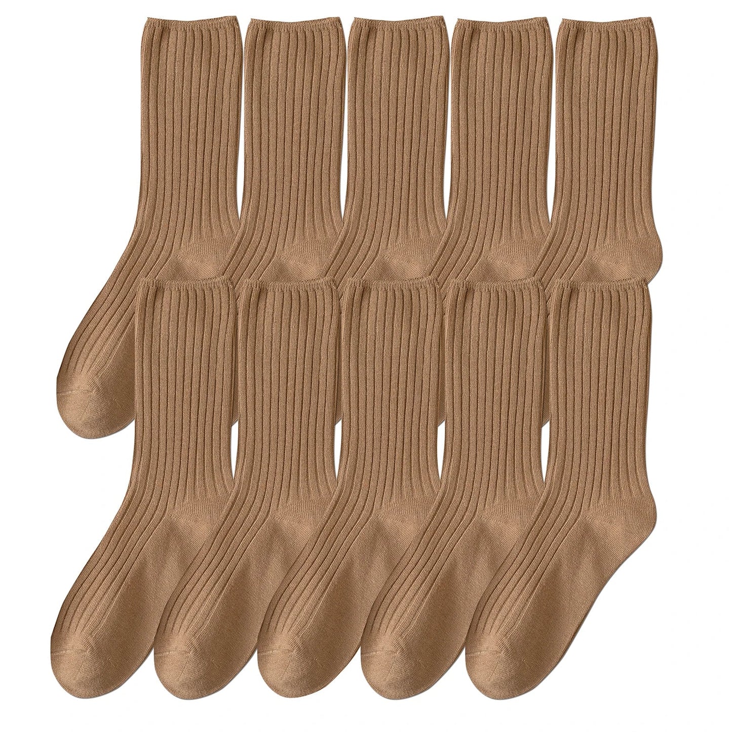 Retro Cotton Loose Socks – 10 Pairs of Autumn & Winter Warmth