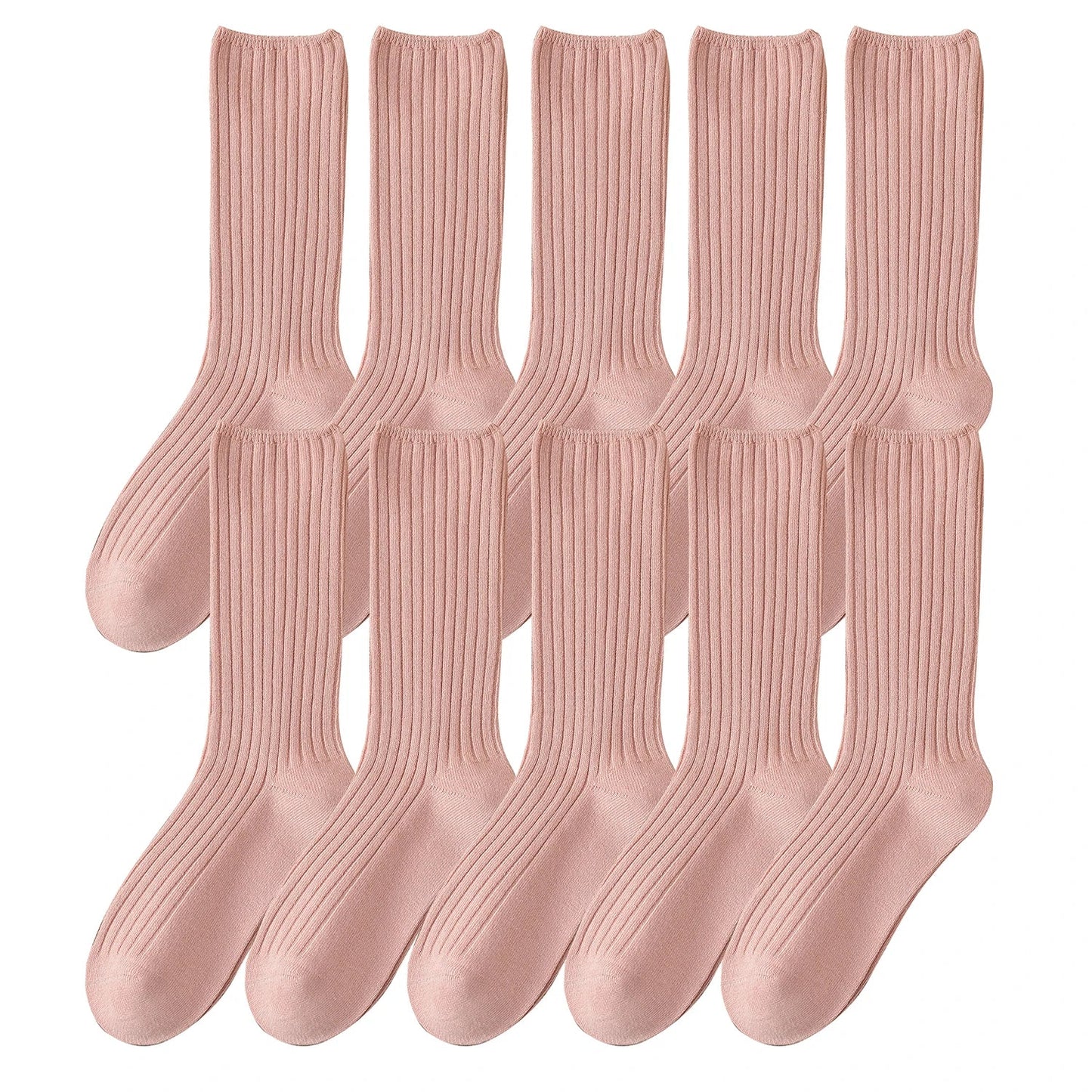 Retro Cotton Loose Socks – 10 Pairs of Autumn & Winter Warmth