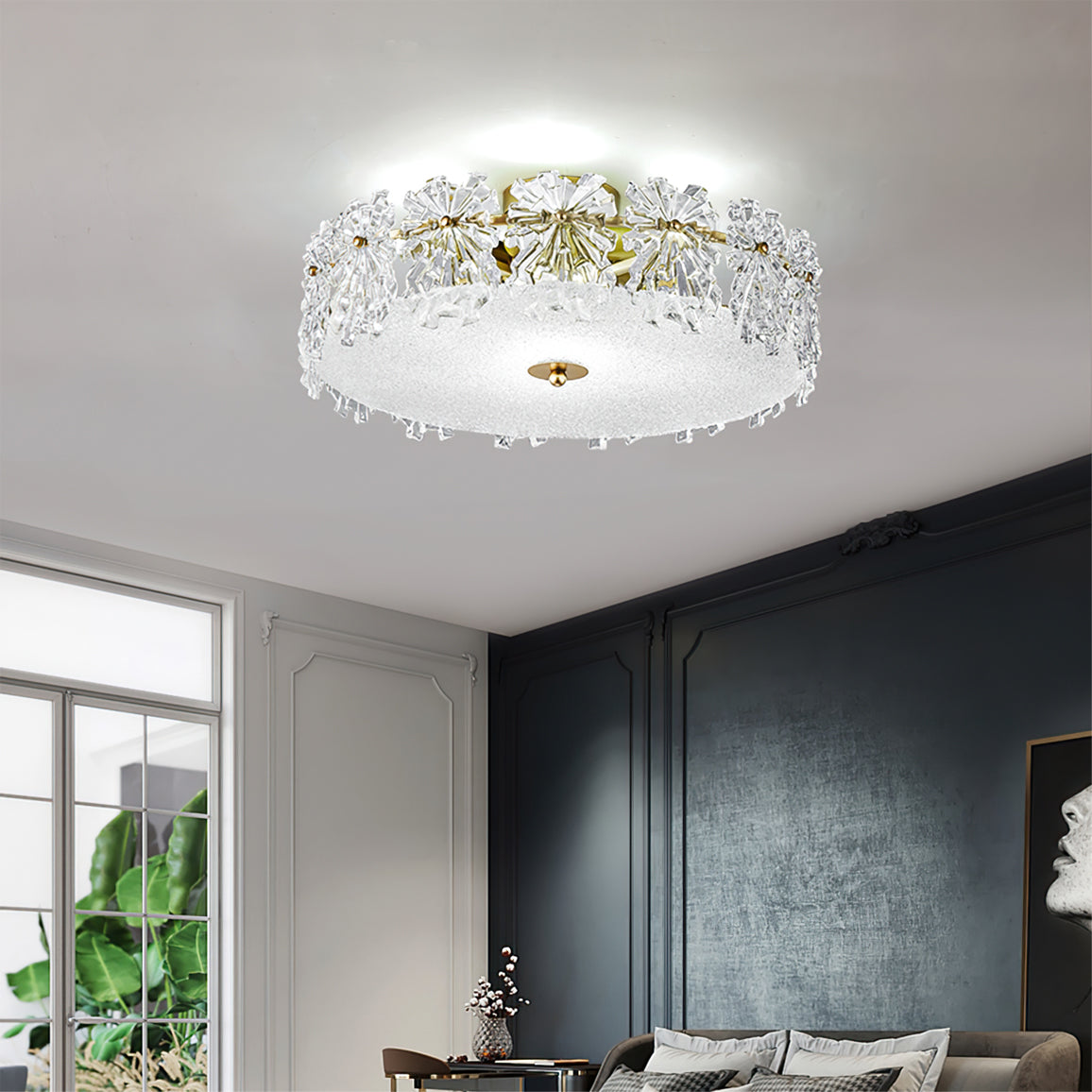 FlurryLuxe - Ceiling Light with Elegant Snowflake Motifs