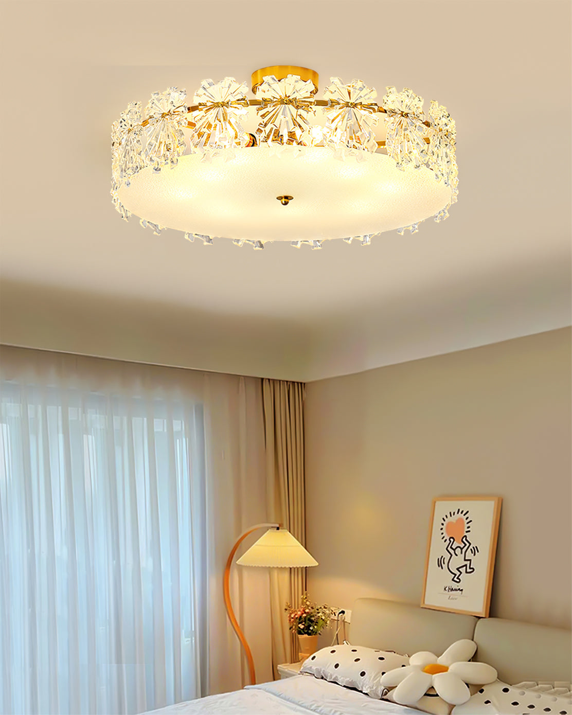 FlurryLuxe - Ceiling Light with Elegant Snowflake Motifs
