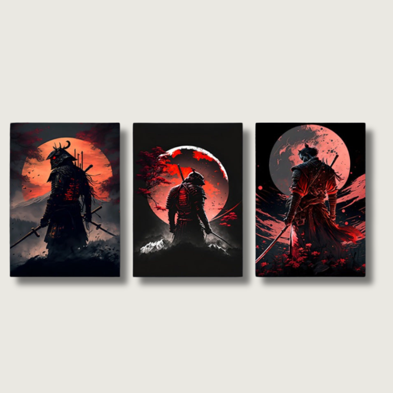BlossomBlade - Samurai Canvas Art with Cherry Blossoms
