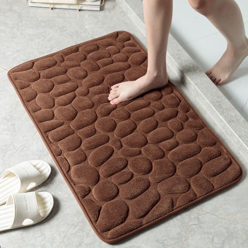 Cauzac™ Pebble Design Bathroom Mat with Memory Foam
