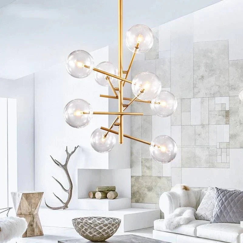 OpalShine – Sophisticated Glass Chandelier for Luxury Homes