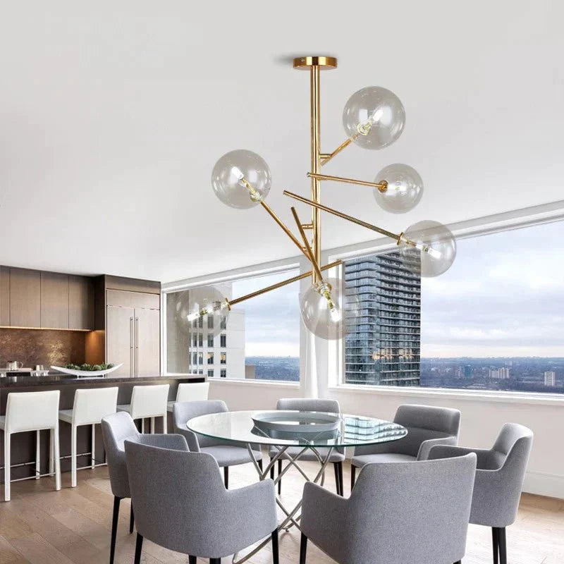 OpalShine – Sophisticated Glass Chandelier for Luxury Homes