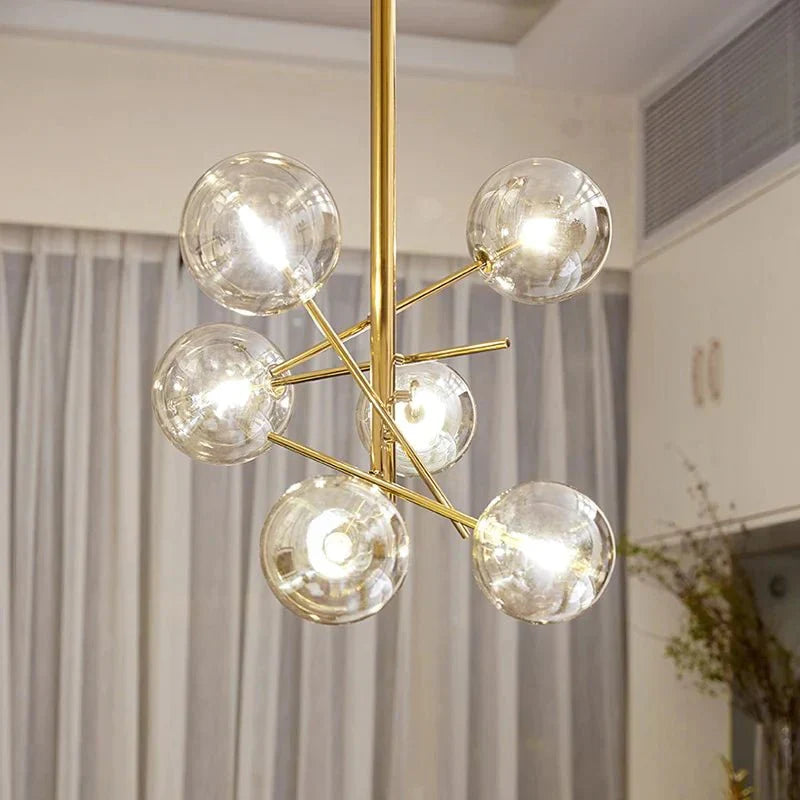 OpalShine – Sophisticated Glass Chandelier for Luxury Homes