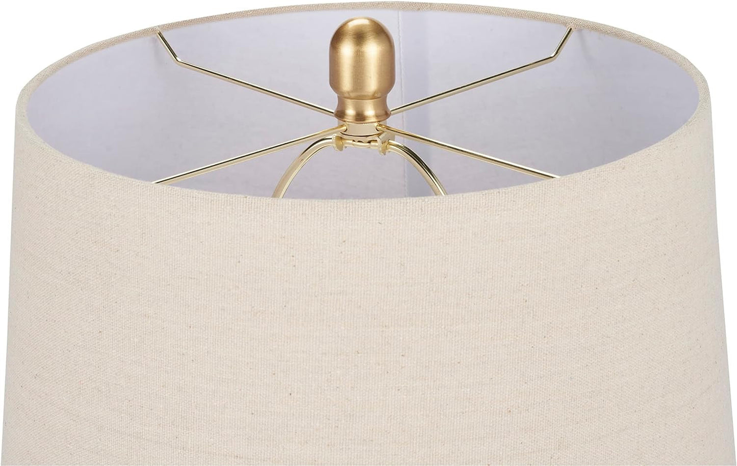 Thelittleesse™ Terraform Cement Table Lamp – Rustic Urn Accent Lamp with Fabric Shade & 3-Way Switch