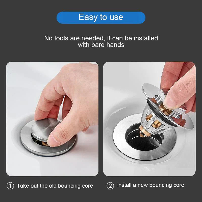 FlixFilter™ - prevent clogs in bathroom - perfect fit for different drain hole