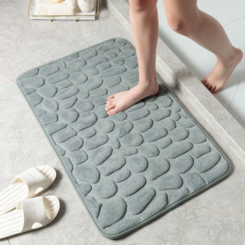 Cauzac™ Pebble Design Bathroom Mat with Memory Foam
