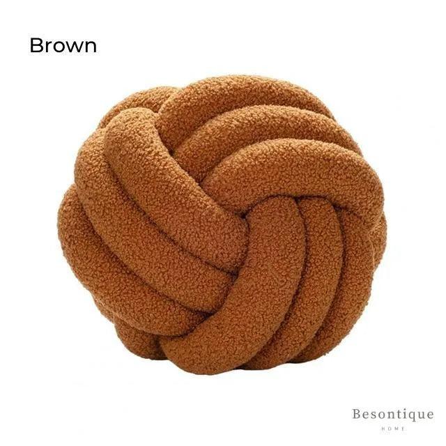 Hand-woven Knotted Ball Cushion │ Sofa Living Room Decorative Spherical Throw Pillow