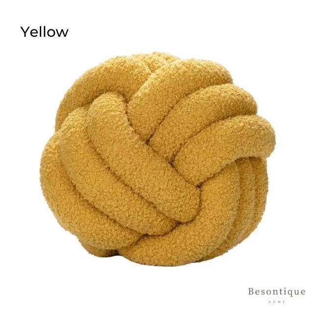 Hand-woven Knotted Ball Cushion │ Sofa Living Room Decorative Spherical Throw Pillow