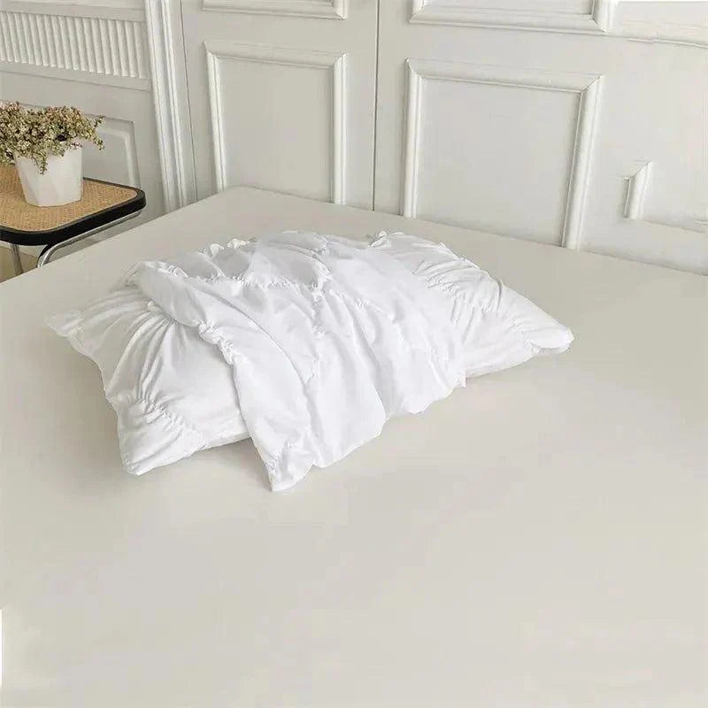 High End Three-dimensional Pinch Pleated Bedding Set │ Modern Boho Quilt Bed Duvet cover Pillow case