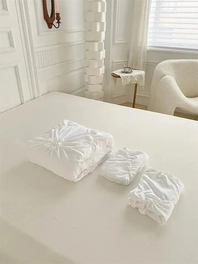 High End Three-dimensional Pinch Pleated Bedding Set │ Modern Boho Quilt Bed Duvet cover Pillow case
