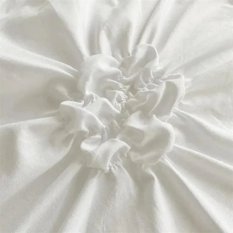 High End Three-dimensional Pinch Pleated Bedding Set │ Modern Boho Quilt Bed Duvet cover Pillow case