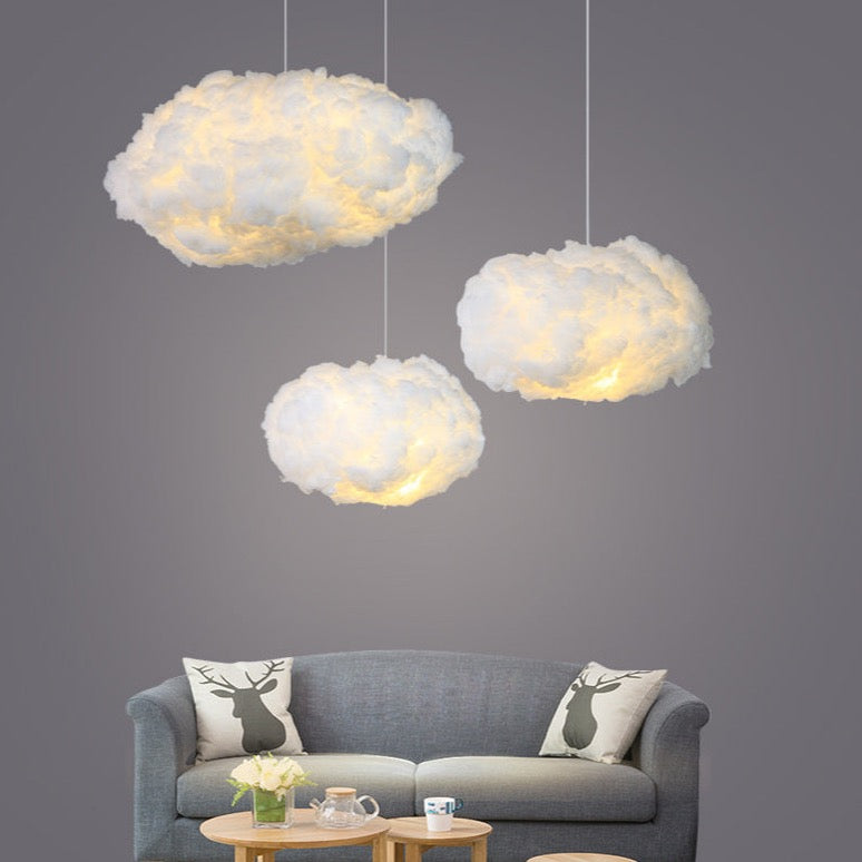Thelittleesse™ Cloud Pendant Light – Soft Sculptural Ceiling Fixture in Cotton & Cloth
