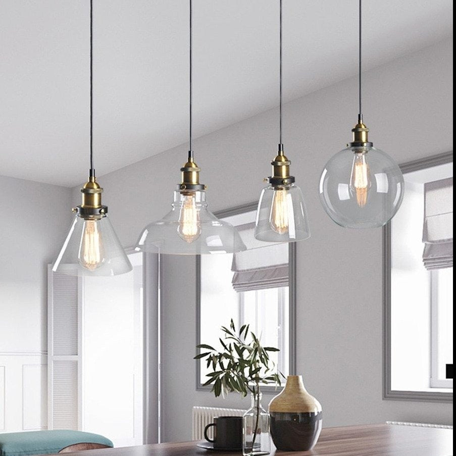 GlassHaven – Elegant Industrial Pendant Lamp