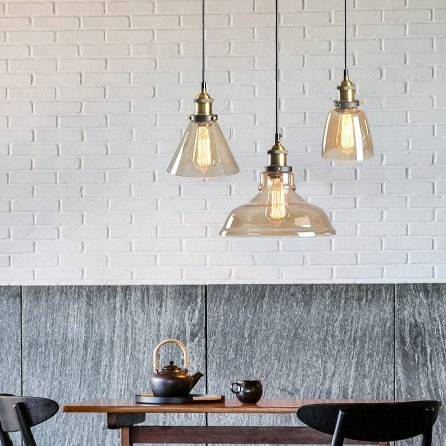 GlassHaven – Elegant Industrial Pendant Lamp