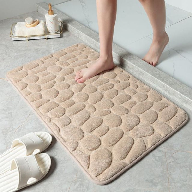 Cauzac™ Pebble Design Bathroom Mat with Memory Foam