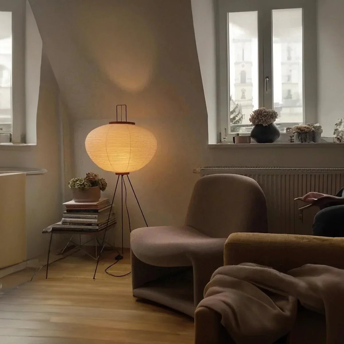 Thelittleesse™ Minimalist Rice Paper Floor Lamp – Soft Ambient Lighting Inspired by Japanese Design