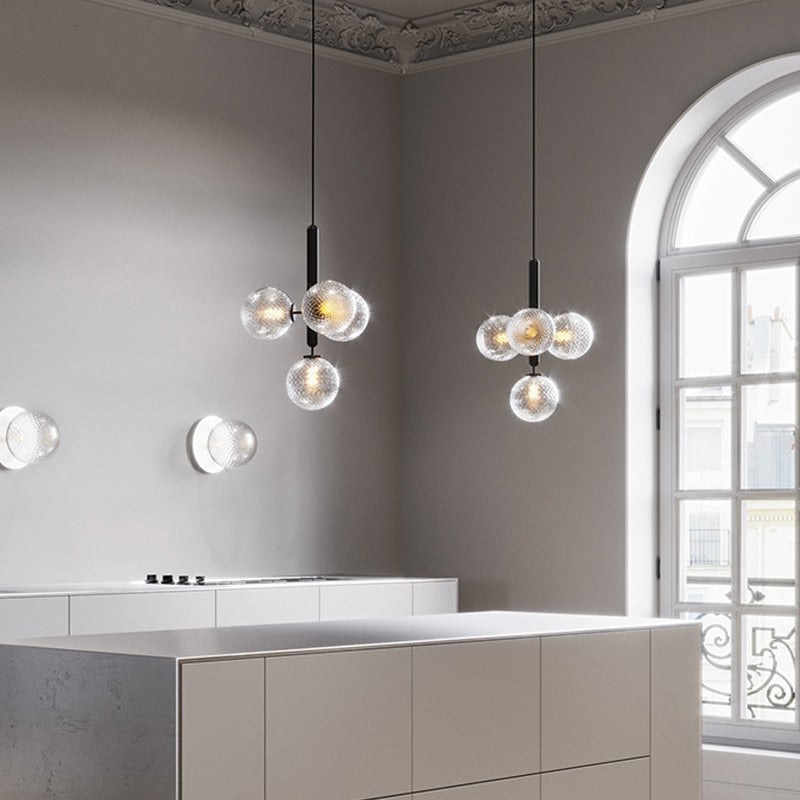 CrystalGlow – Modern Glass and Aluminium Hanging Light