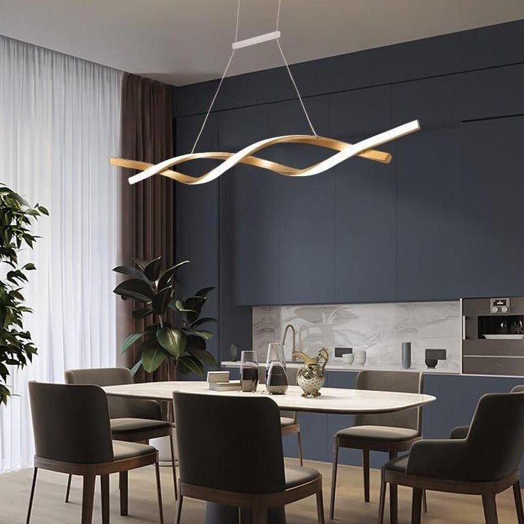 TwirlLuxe - Modern Spiral Chandelier