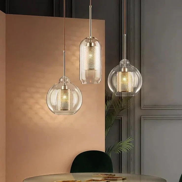 UrbanBeam – Stylish Iron and Glass Hanging Light