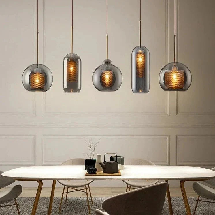 UrbanBeam – Stylish Iron and Glass Hanging Light