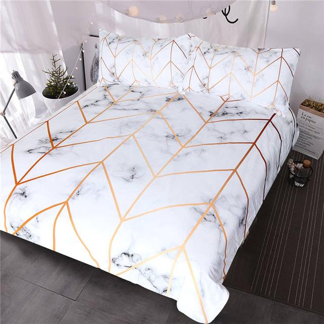 Thelittleesse™ Irregular Geometric Printed Bedding Set – Modern 3/4-Piece Abstract Comfort Collection