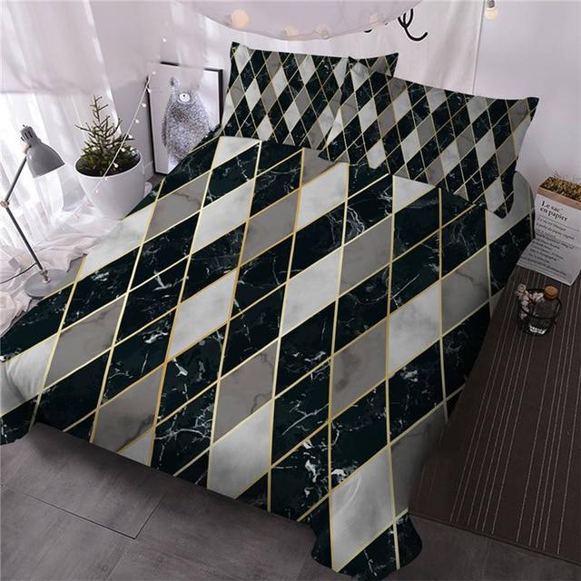 Thelittleesse™ Irregular Geometric Printed Bedding Set – Modern 3/4-Piece Abstract Comfort Collection