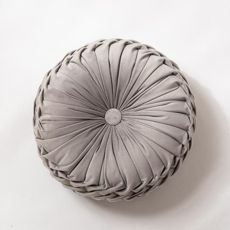 Velvet Ruffle Round Throw Pillow Cushions