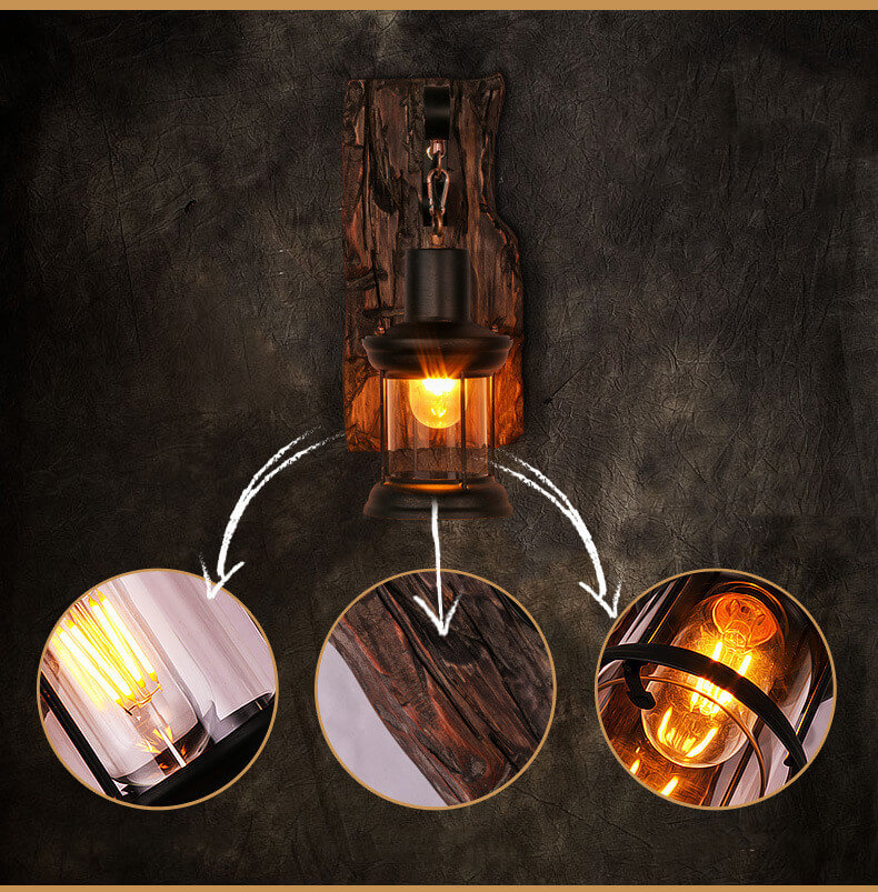 ClearBeam - Glass and Iron Sconce