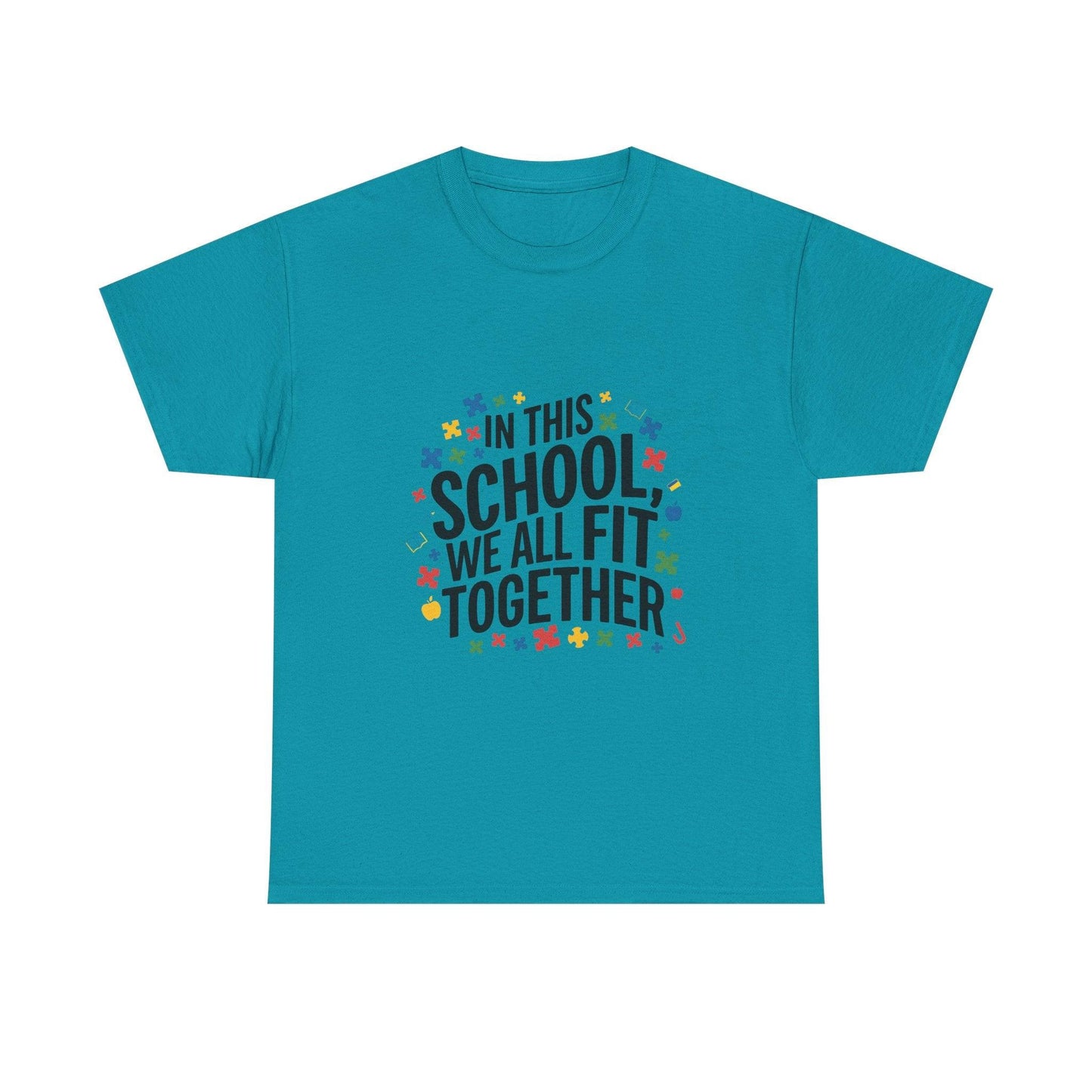 In This School, We All Fit Together" Autism Awareness T-Shirt - Thelittleesse